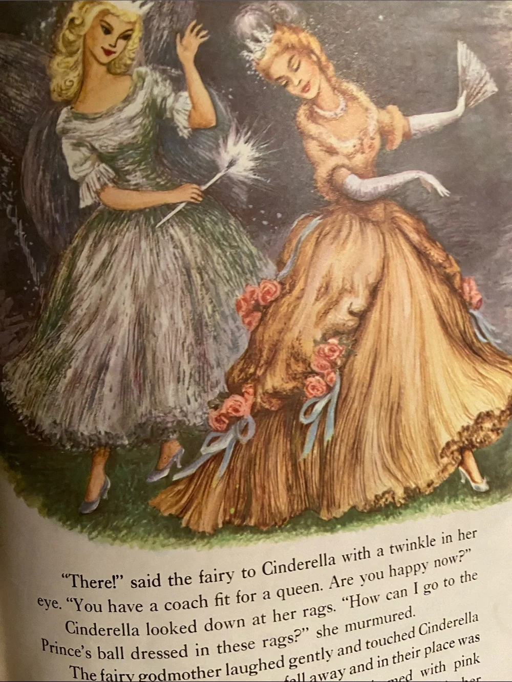 Cinderella Classic Fairy Tale Tales kid’s book Vintage 50s 1950s illustrations